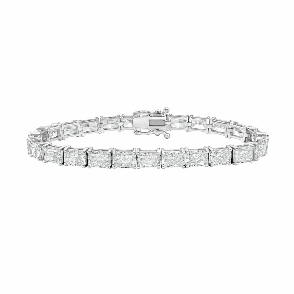 NEW DIANA M JEWELS women's radiant lab-grown diamond bracelet (26.00 ct) - signa